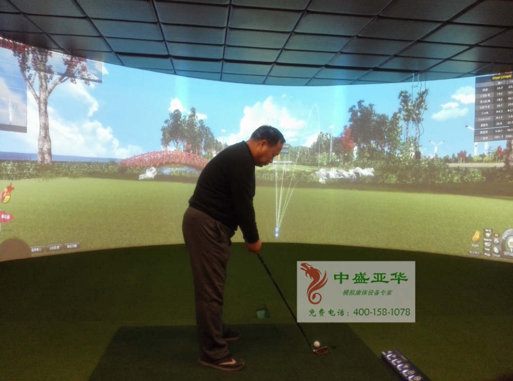 喜報(bào)：山西長(zhǎng)治某會(huì)所環(huán)屏模擬高爾夫交付使用！