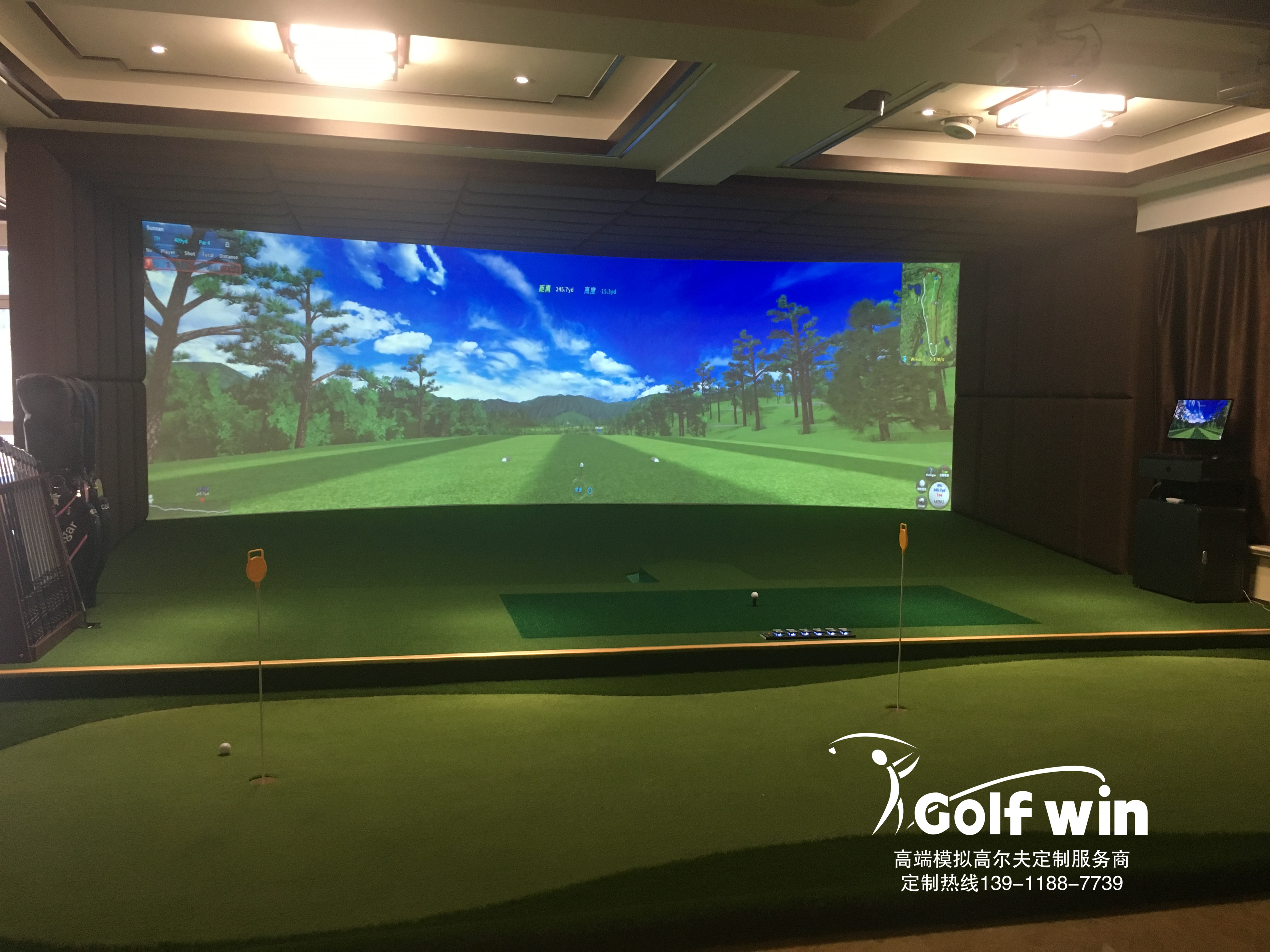 喜報(bào)：吉林通化市某會所環(huán)屏室內(nèi)高爾夫驗(yàn)收